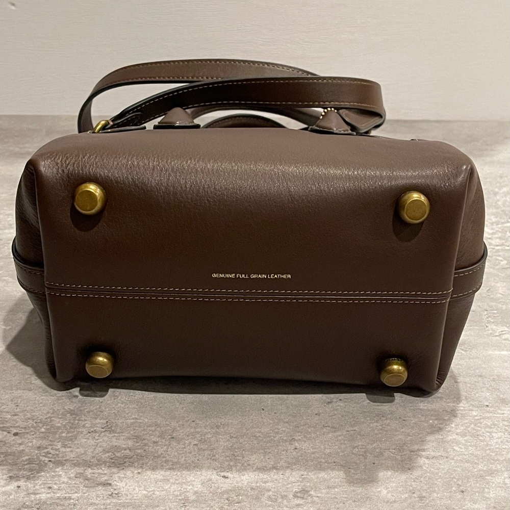 Coach Dark Brown Leather Satchel - Picture 5 of 14